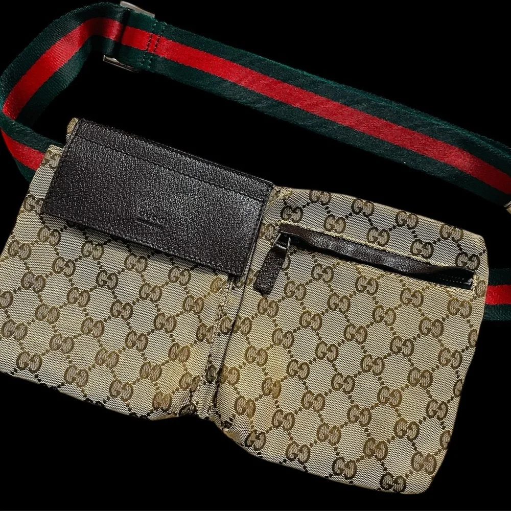 ▪️GUCCI▪️GG Canvas Monogram Waist Bag - Picture 3 of 11